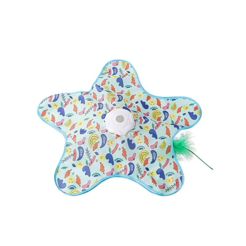 Interactive Cat Toys Rechargeable,Durable Hide and Seek Cat Toys with Moving Concealed Feathers,Automatic Cat Kitten Toy for Cat