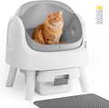 Self Cleaning Cat Litter Box, Automatic Litter Box for Multiple Cats, Integrated Safety Protection with Open-Top Design