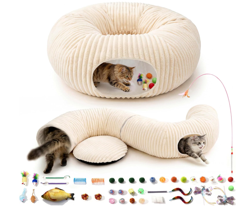 Interactive Cat Tunnel Toy for Indoor Cats
