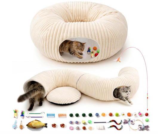Interactive Cat Tunnel Toy for Indoor Cats